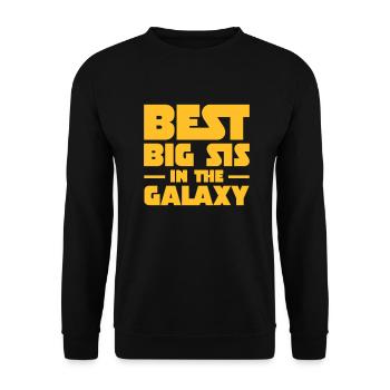 Best Big Sis In The Galaxy - Unisex Sweatshirt - black - Front - Alina (178cm) & Michal (187cm)