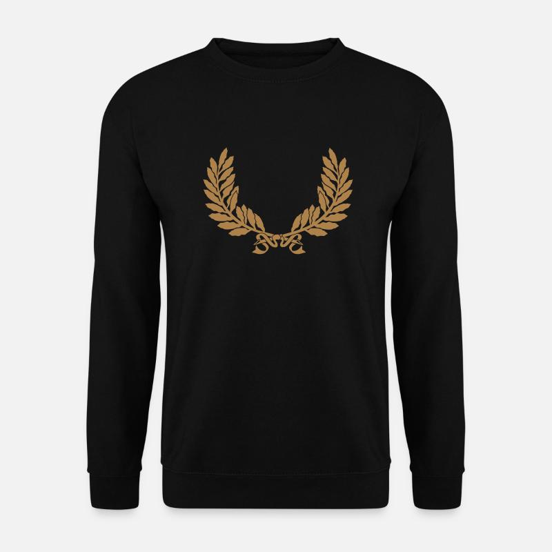 Lorbeer Kranz gold Logo Zweige - Unisex Pullover - Schwarz