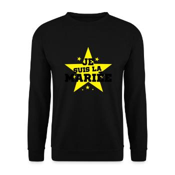 je suis la mariée - Sweat-shirt Unisexe - noir - Devant - Alina (178cm) & Michal (187cm)