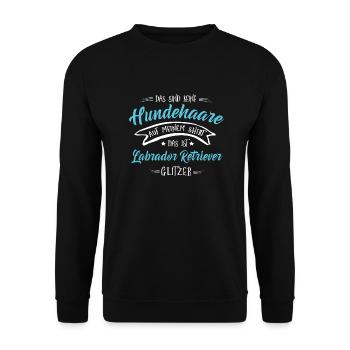 Hund Labrador Retriever - Unisex Pullover - Schwarz - Vorne - Alina (178cm) & Michal (187cm)