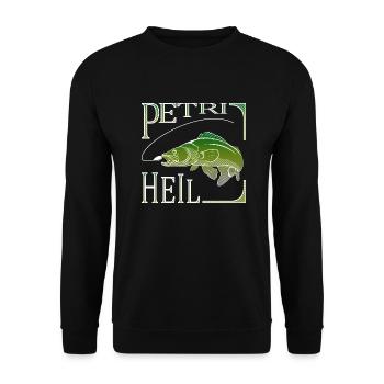 Petri Heil 5 - Sweat-shirt Unisexe - noir - Devant - Alina (178cm) & Michal (187cm)