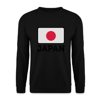 National Flag of Japan - Unisex Sweatshirt - black - Front - Alina (178cm) & Michal (187cm)