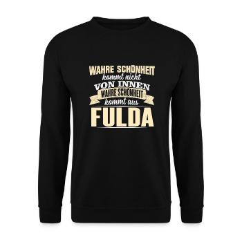 FULDA - Schönheit - Unisex Pullover - Schwarz - Vorne - Alina (178cm) & Michal (187cm)