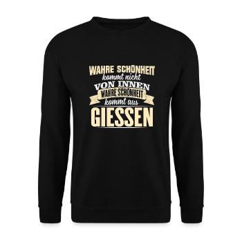 GIESSEN - Schönheit - Unisex Pullover - Schwarz - Vorne - Alina (178cm) & Michal (187cm)
