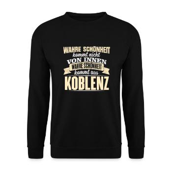 KOBLENZ - Schönheit - Unisex Pullover - Schwarz - Vorne - Alina (178cm) & Michal (187cm)