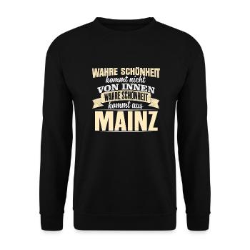 MAINZ - Schönheit - Unisex Pullover - Schwarz - Vorne - Alina (178cm) & Michal (187cm)