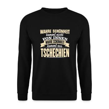 TSCHECHIEN - Schönheit - Unisex Pullover - Schwarz - Vorne - Alina (178cm) & Michal (187cm)