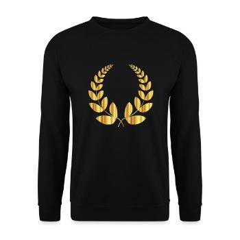 Lorbeerkranz Gold - Unisex Pullover - Schwarz - Vorne - Alina (178cm) & Michal (187cm)