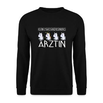 ÄRZTIN - Toll - Unisex Pullover - Schwarz - Vorne - Alina (178cm) & Michal (187cm)