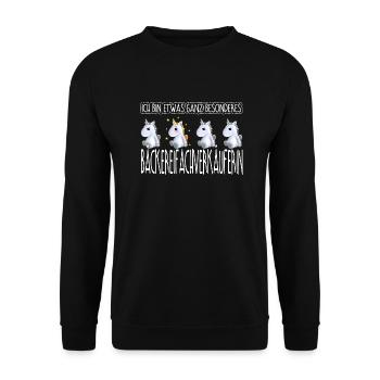 Bäckereifachverkäuferin Bäckerin Geschenk Bäckerei - Unisex Pullover - Schwarz - Vorne - Alina (178cm) & Michal (187cm)