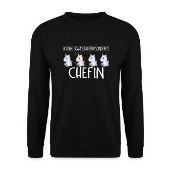 CHEFIN - Toll - Unisex Pullover - Schwarz - Vorne - Alina (178cm) & Michal (187cm)
