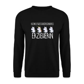 ERZIEHERIN - Toll - Unisex Pullover - Schwarz - Vorne - Alina (178cm) & Michal (187cm)