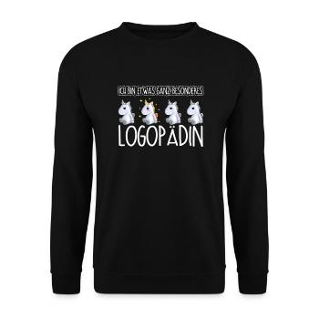 LOGOPÄDIN - Toll - Unisex Pullover - Schwarz - Vorne - Alina (178cm) & Michal (187cm)