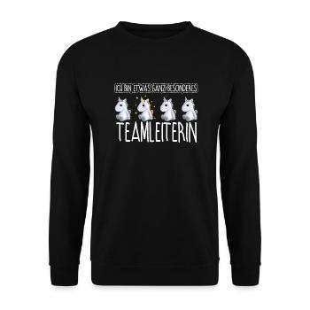 TEAMLEITERIN - Toll - Unisex Pullover - Schwarz - Vorne - Alina (178cm) & Michal (187cm)