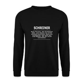 SCHREINER - Unisex Pullover - Schwarz - Vorne - Alina (178cm) & Michal (187cm)