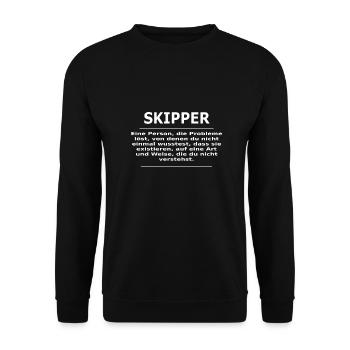 SKIPPER - Unisex Pullover - Schwarz - Vorne - Alina (178cm) & Michal (187cm)