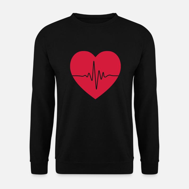 herzschlag_2___f1 - Unisex Pullover - Schwarz