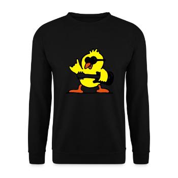 rock guitar chick - Sweat-shirt Unisexe - noir - Devant - Alina (178cm) & Michal (187cm)
