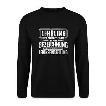 LEHRLING - Leben - Unisex Pullover - Schwarz - Vorne - Alina (178cm) & Michal (187cm)