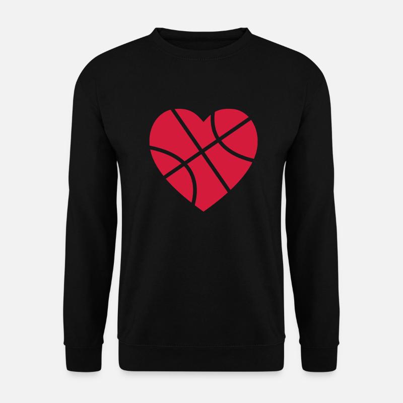 Basketball Herz - Unisex Pullover - Schwarz