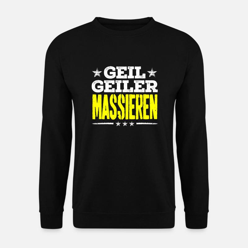 massieren - geil - Unisex Pullover - Schwarz