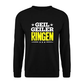 ringen - geil - Unisex Pullover - Schwarz - Vorne - Alina (178cm) & Michal (187cm)