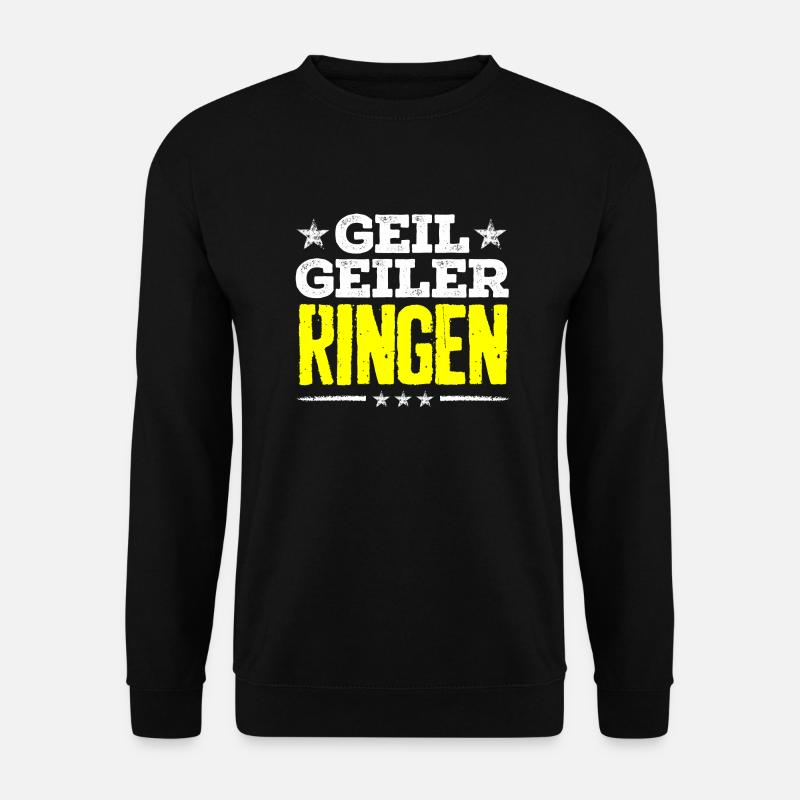 ringen - geil - Unisex Pullover - Schwarz