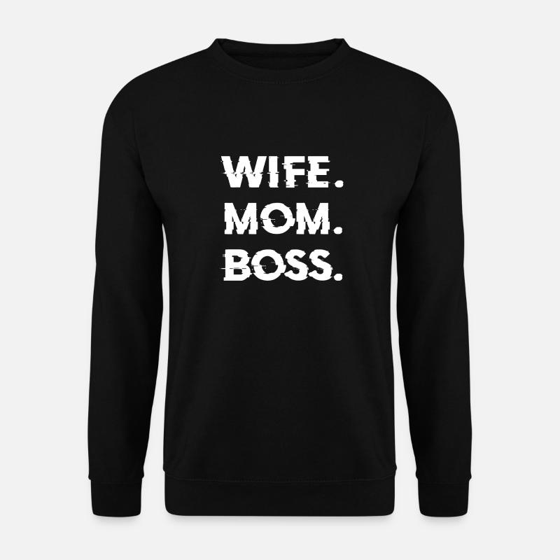 Frau Mom Boss Muttertagsgeschenk - Shirt - Unisex Pullover - Schwarz