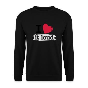 i love it loud - Sweat-shirt Unisexe - noir - Devant - Alina (178cm) & Michal (187cm)