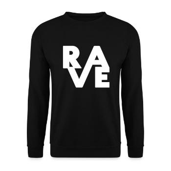 Rave Clothing EDM Music for Raver and DJ - Unisex Sweatshirt - black - Front - Alina (178cm) & Michal (187cm)