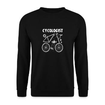 Cycologist Rad Fahrrad Teile Geschenk Lustig Sport - Unisex Pullover - Schwarz - Vorne - Alina (178cm) & Michal (187cm)