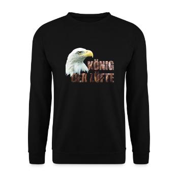 Eagles, feathers, king of the skies - Unisex Sweatshirt - black - Front - Alina (178cm) & Michal (187cm)