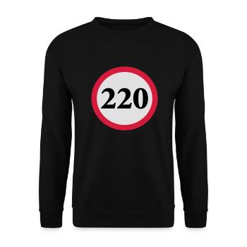 geschwindigkeitstafel_220 - Unisex Pullover - Schwarz - Vorne - Alina (178cm) & Michal (187cm)