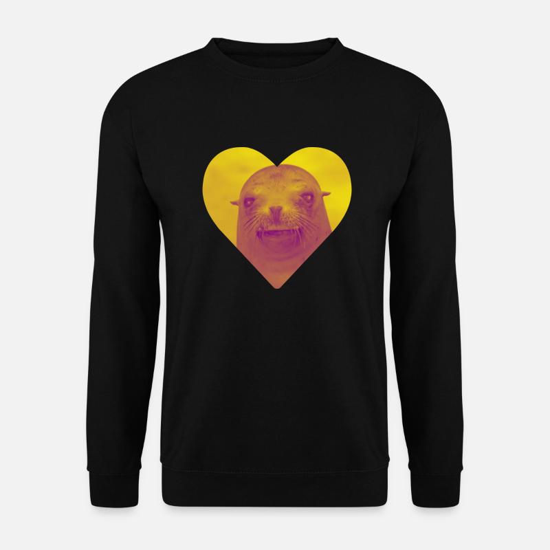 Ich liebe Robben - Unisex Pullover - Schwarz