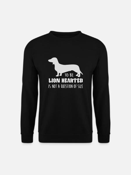Lion Hearted | Teckel | teckel - Sweat-shirt Unisexe - noir