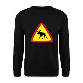 Elk warning 3clr - Sweat-shirt Unisexe - noir - Devant - Alina (178cm) & Michal (187cm)