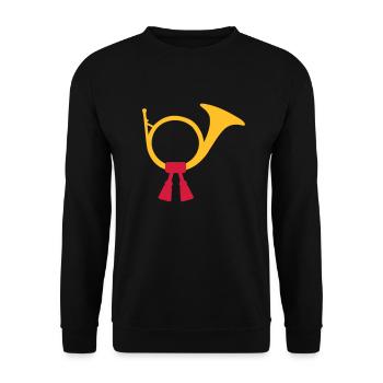 Post horn bugle - Unisex Sweatshirt - black - Front - Alina (178cm) & Michal (187cm)