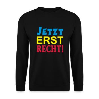 NOW ONLY RIGHT! - Unisex Sweatshirt - black - Front - Alina (178cm) & Michal (187cm)