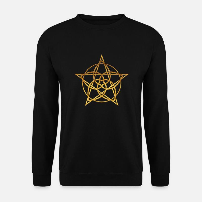 Venus Flower Pentacle gold - Unisex Sweatshirt - black
