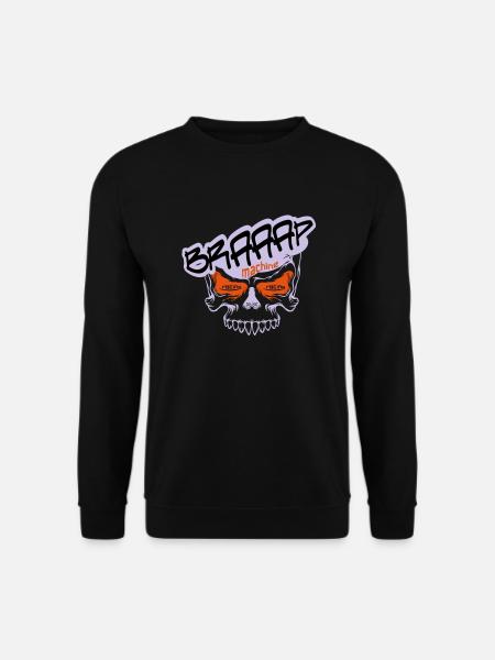 Braaap BIG Skull - Unisex Pullover - Schwarz