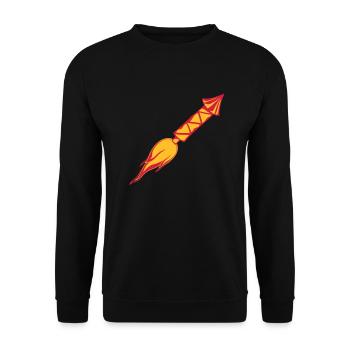 les flammes brûlent chaud rapide ra - Sweat-shirt Unisexe - noir - Devant - Alina (178cm) & Michal (187cm)