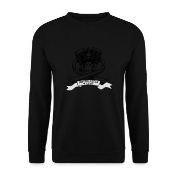 Motor - Unisex Pullover - Schwarz - Vorne - Alina (178cm) & Michal (187cm)