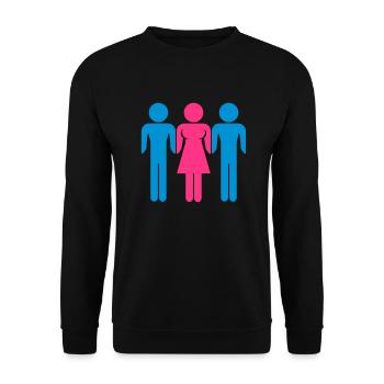 Two Man - Sweat-shirt Unisexe - noir - Devant - Alina (178cm) & Michal (187cm)