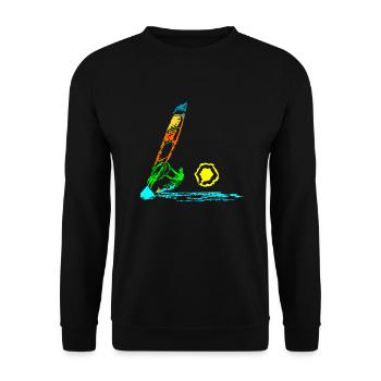 planche à voile - Sweat-shirt Unisexe - noir - Devant - Alina (178cm) & Michal (187cm)