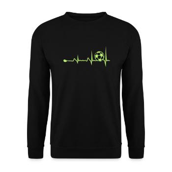football trace cardiaque - Sweat-shirt Unisexe - noir - Devant - Alina (178cm) & Michal (187cm)