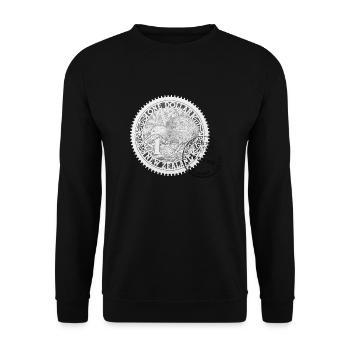 Neuseeland Briefmarke - Unisex Pullover - Schwarz - Vorne - Alina (178cm) & Michal (187cm)