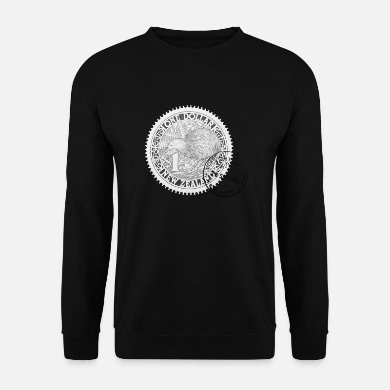 Neuseeland Briefmarke - Unisex Pullover - Schwarz