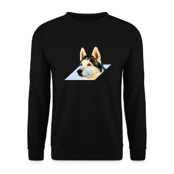 Husky - Unisex Sweatshirt - black - Front - Alina (178cm) & Michal (187cm)