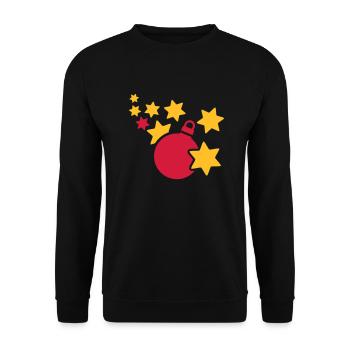 Weihnachten - Unisex Pullover - Schwarz - Vorne - Alina (178cm) & Michal (187cm)