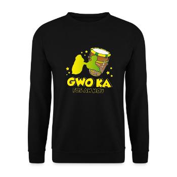 GUADELOUPE GWO KA FOS AN NOU - Sweat-shirt Unisexe - noir - Devant - Alina (178cm) & Michal (187cm)